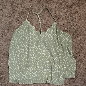 Nine Britton Green Asymmetrical Camisole Top
